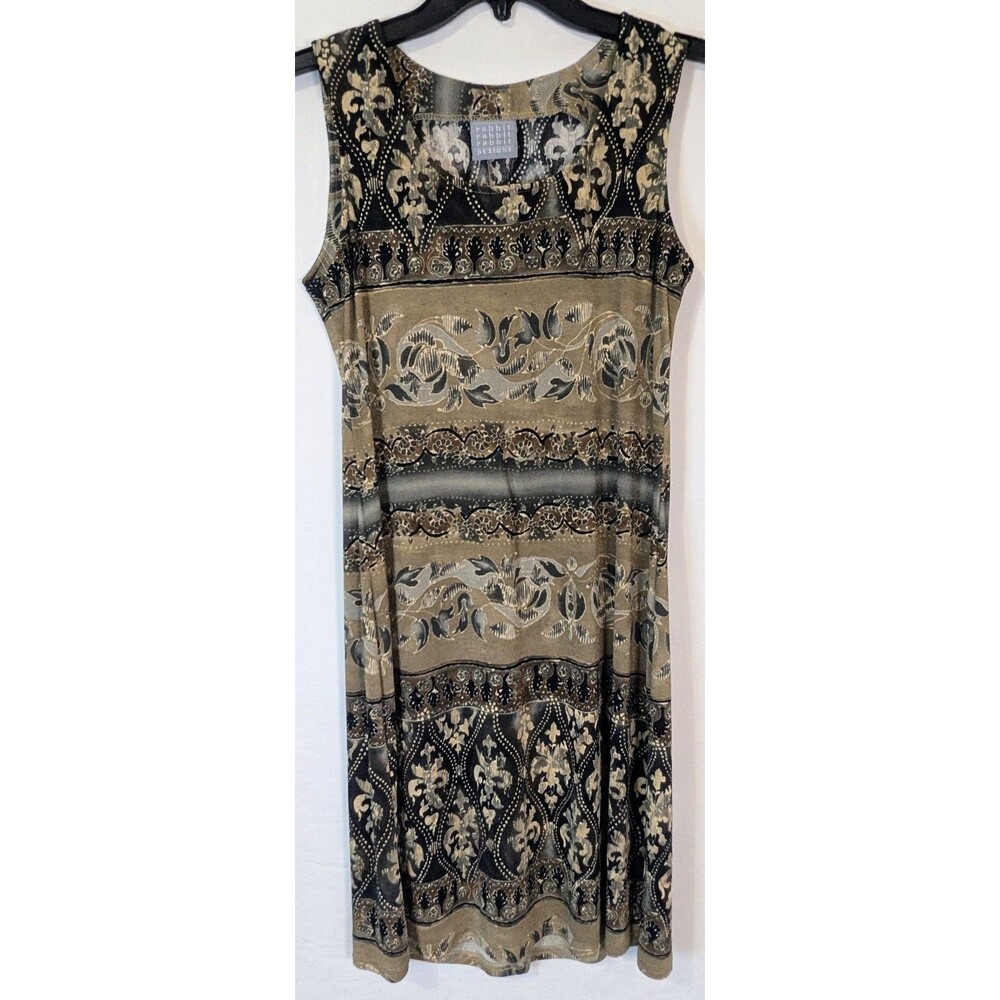 Rabbit Rabbit Rabbit Designs Floral Damask Sleeveless Shift Dress 6M